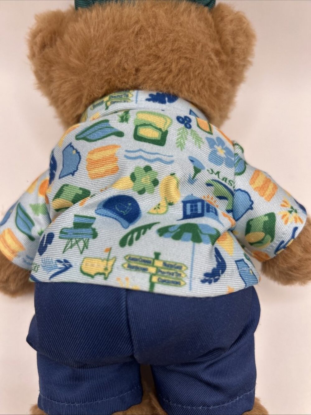 2026 Masters Tournament Boy Teddy Bear Plush Blue Shirt Cap Stuffed Animal Golf - Picture 9 of 16